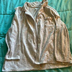 Adonna Snowflake Fleece Pajama Shirt